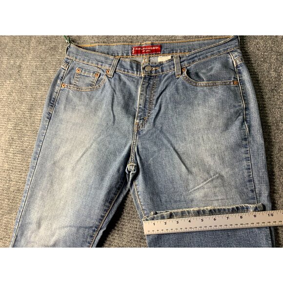 Levis 515 Womens Size 12 M Noveau Bootcut Jeans Light Wash Low Rise Stretch Blue - Picture 4 of 8